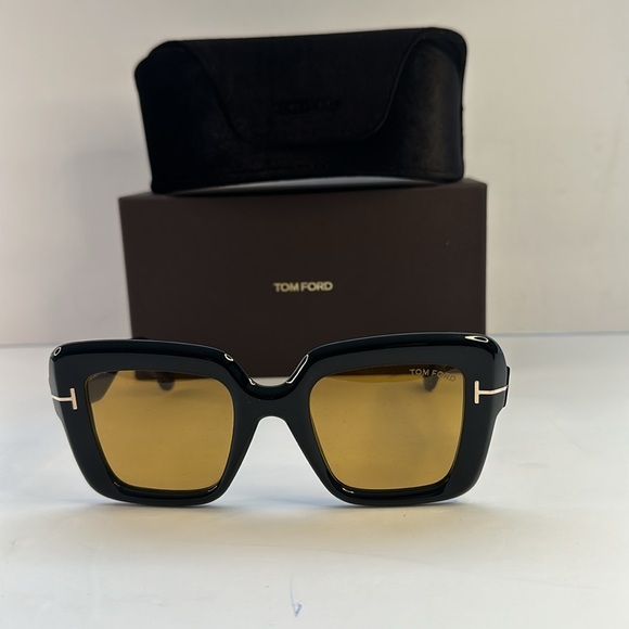 - 💯- New Authentic Tom Ford Esme FT1157 01E Black Yellow - Picture 7 of 16